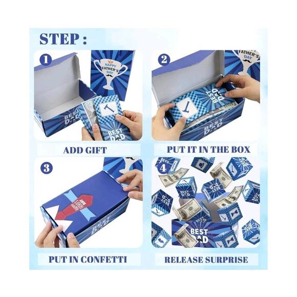 Surprise Gift Box Explosion for Money, Unique Folding Bouncing Red Envelope Gift - Picture 3 of 5